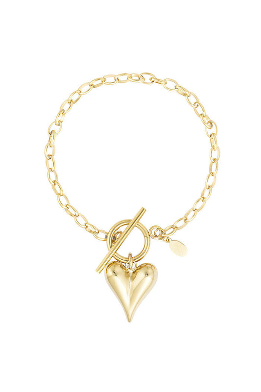 Armband goud hart